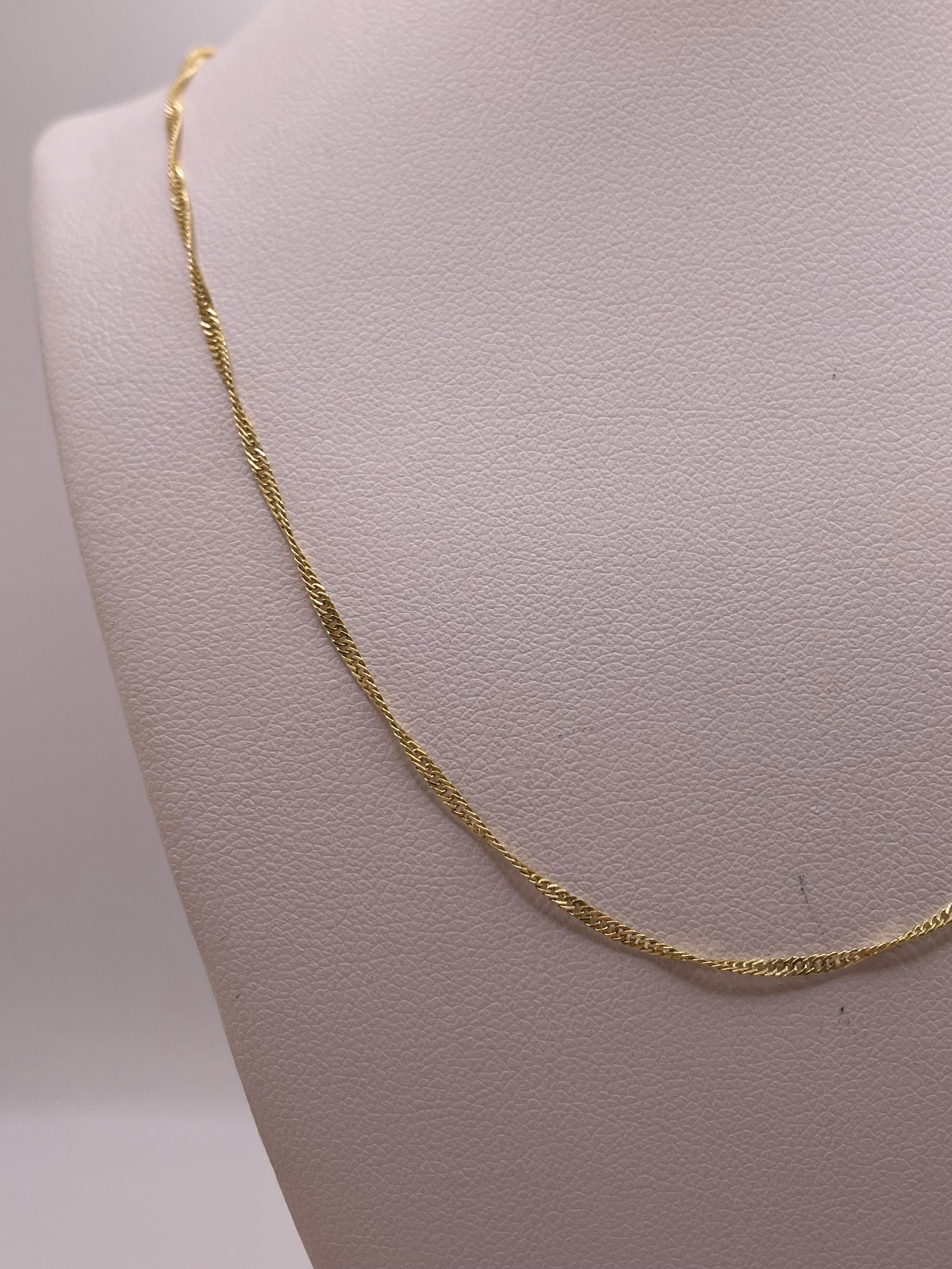 14k gold 1.2mm singapore chain