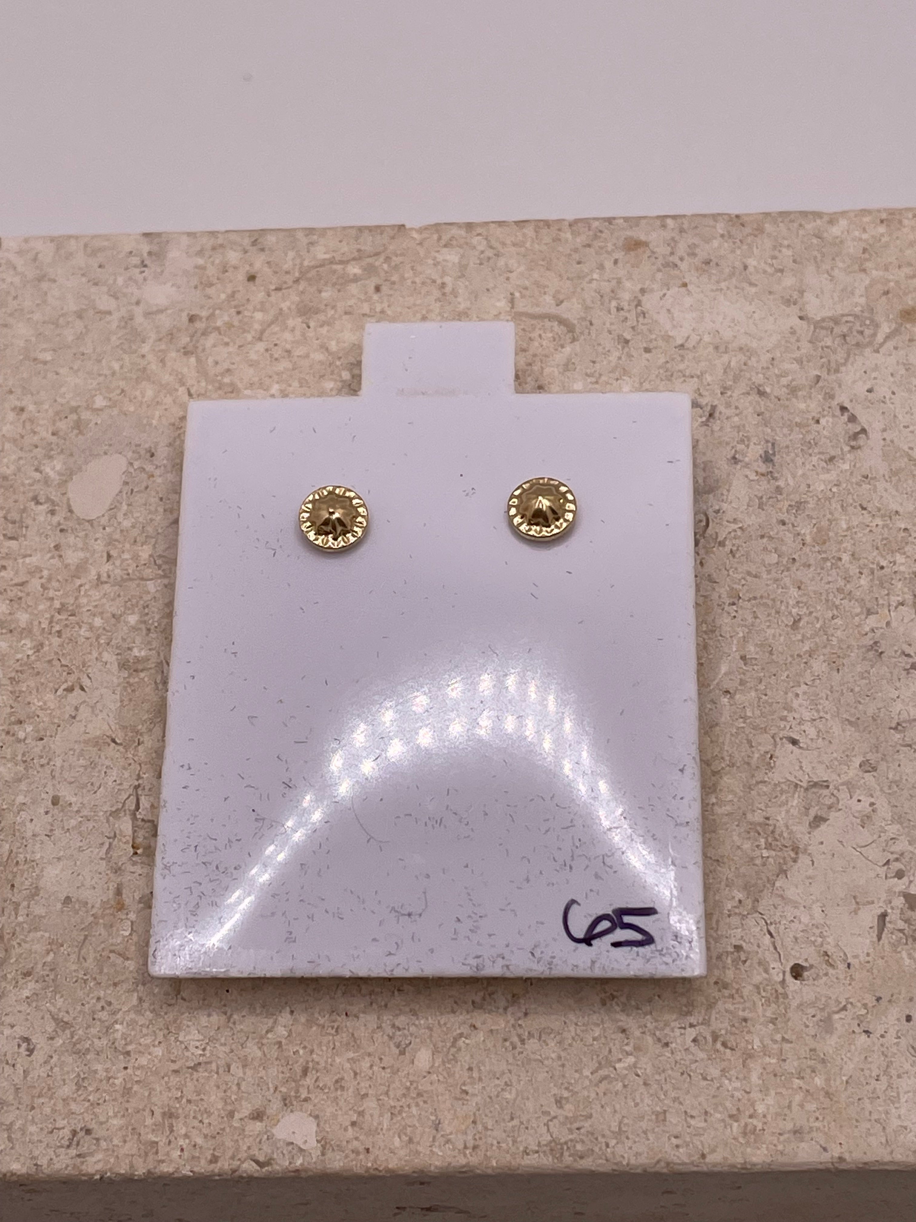 14k gold turtle earrings with cz