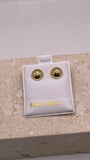 14k gold dome earrings with butterfly push-back