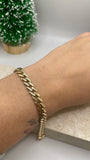 14k gold monaco cuban bracelet (7.5 inches)