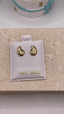 14k gold flat teardrop earrings