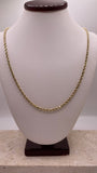14k gold solid rope chain 2.4mm