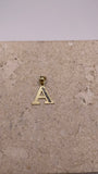 14k gold two tone initial pendant