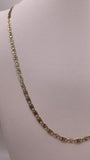 14k gold 3-color diamond-cut valentino chain (2.6mm)