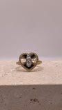 14k gold virgencita heart ring