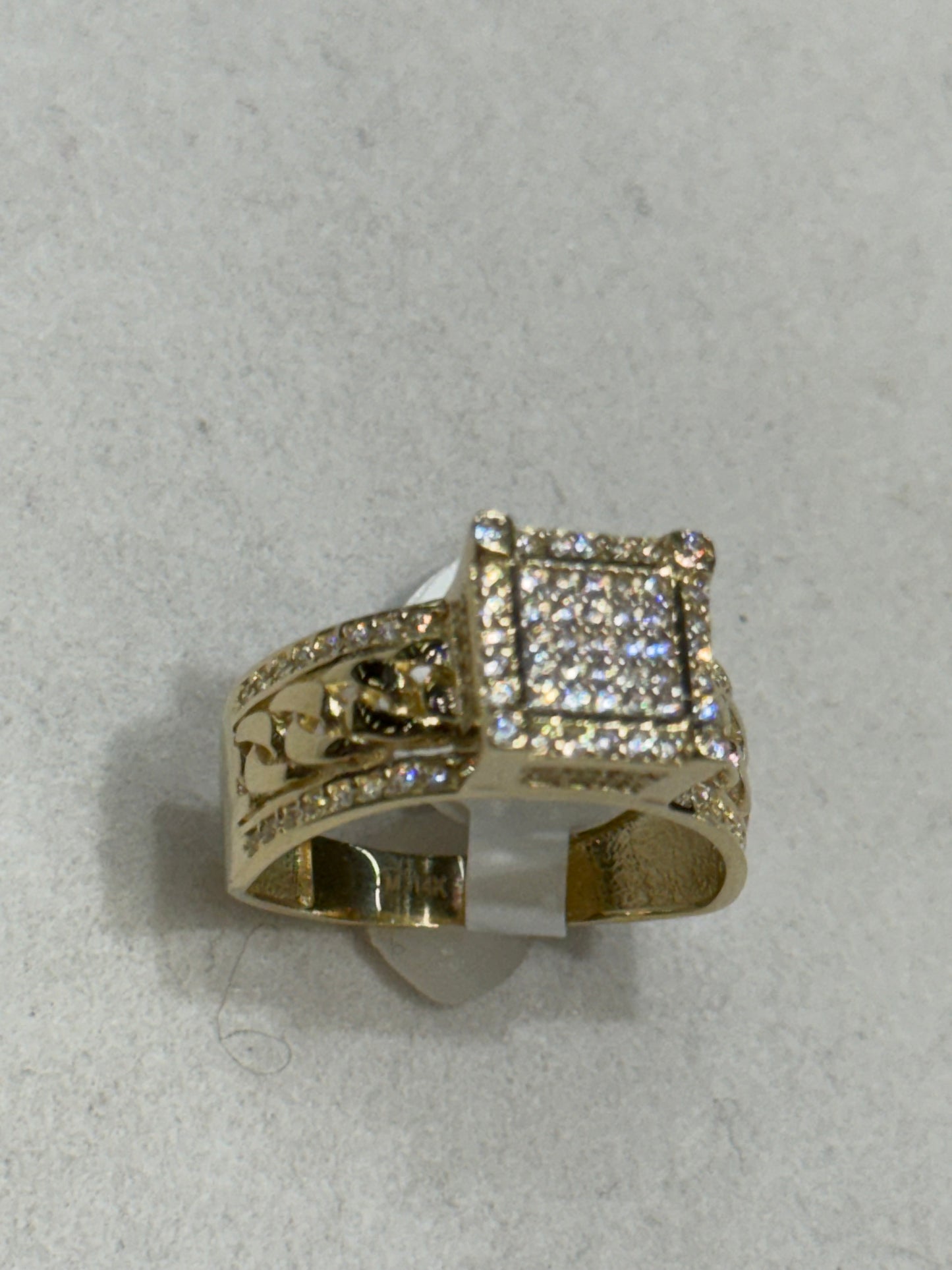 14K Solid Gold Womens CZ Ring