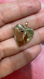 14k gold interlocked heart locket