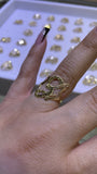 14k gold “z” cursive initial ring