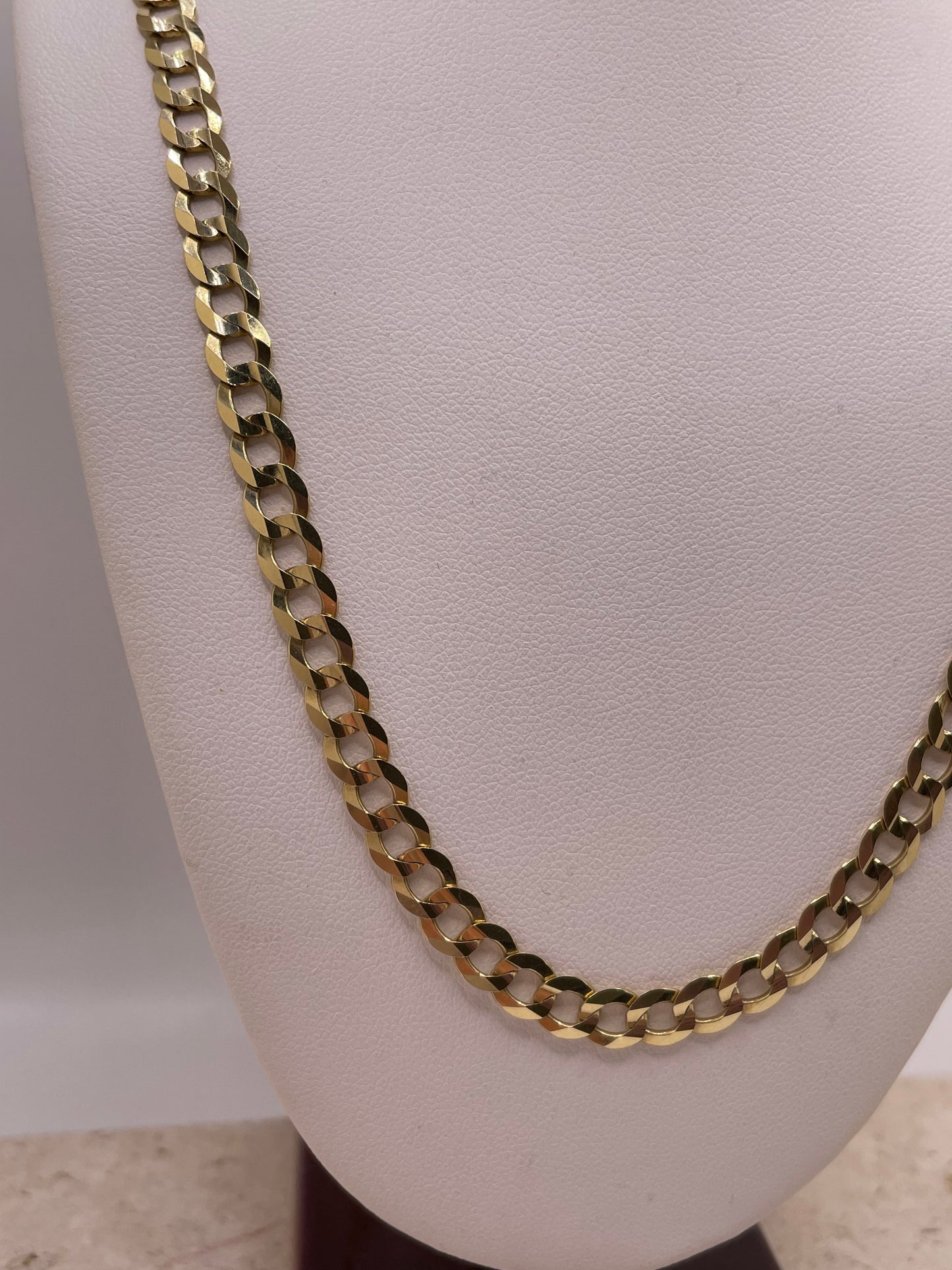 14k solid gold cuban chain 4.8mm