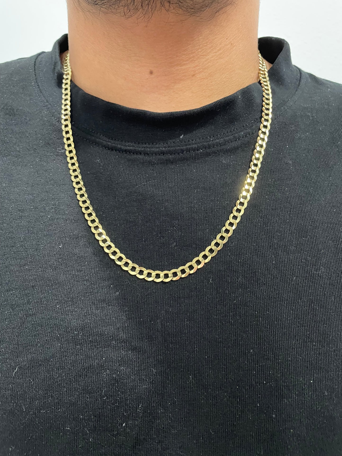 14k solid gold cuban chain 4.8mm