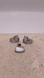 925 sterling silver hello kitty pendant and hoop earrings set
