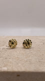 14k gold round nugget stud earrings