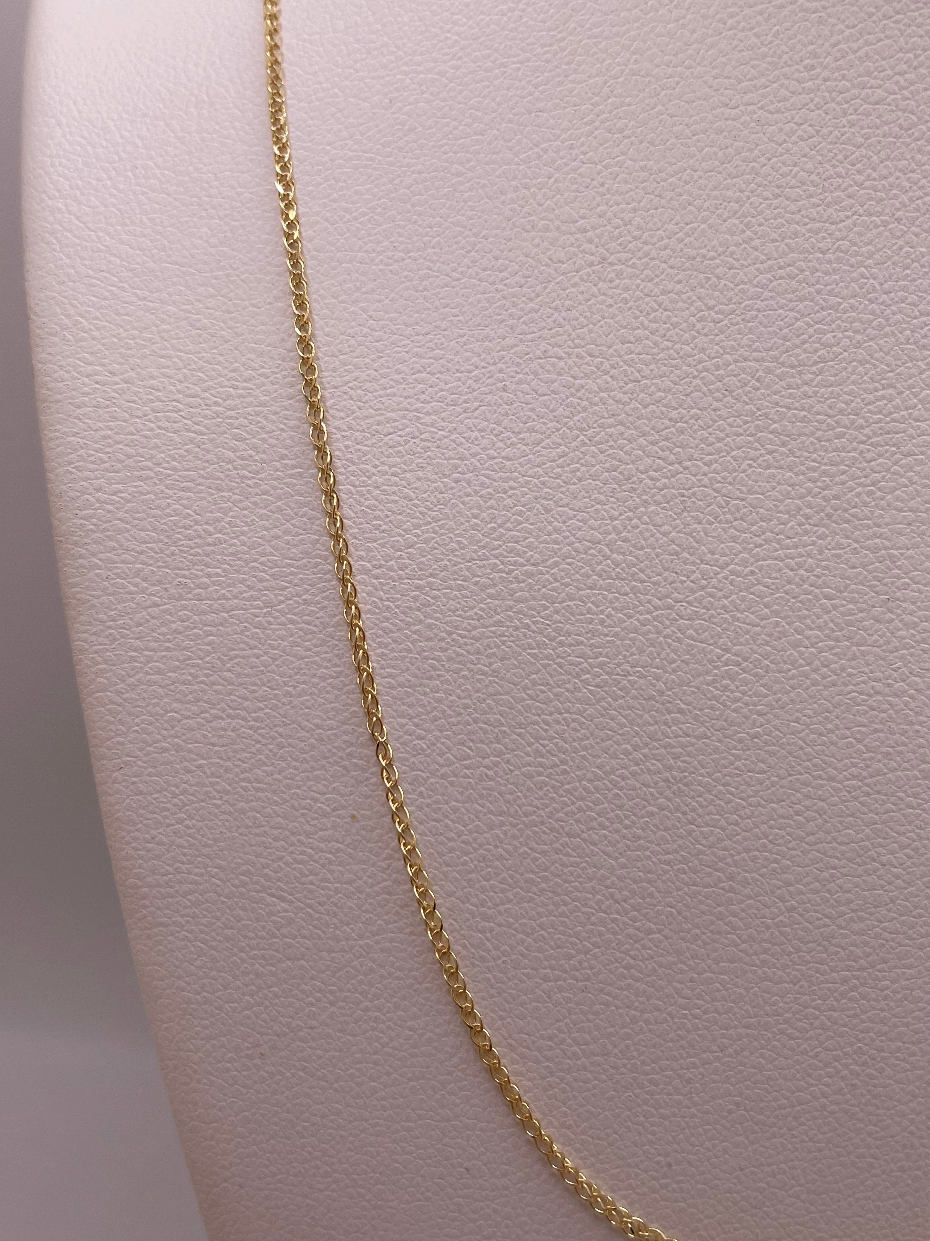 14k gold flat open wheat chain (0465)