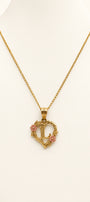 Love Letter + Open Wheat Chain – 14K Gold Heart Necklace Set