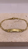 14k gold baby figaro id bracelet (101)
