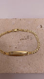 14k gold baby id cuban bracelet with heart cut-out (89)