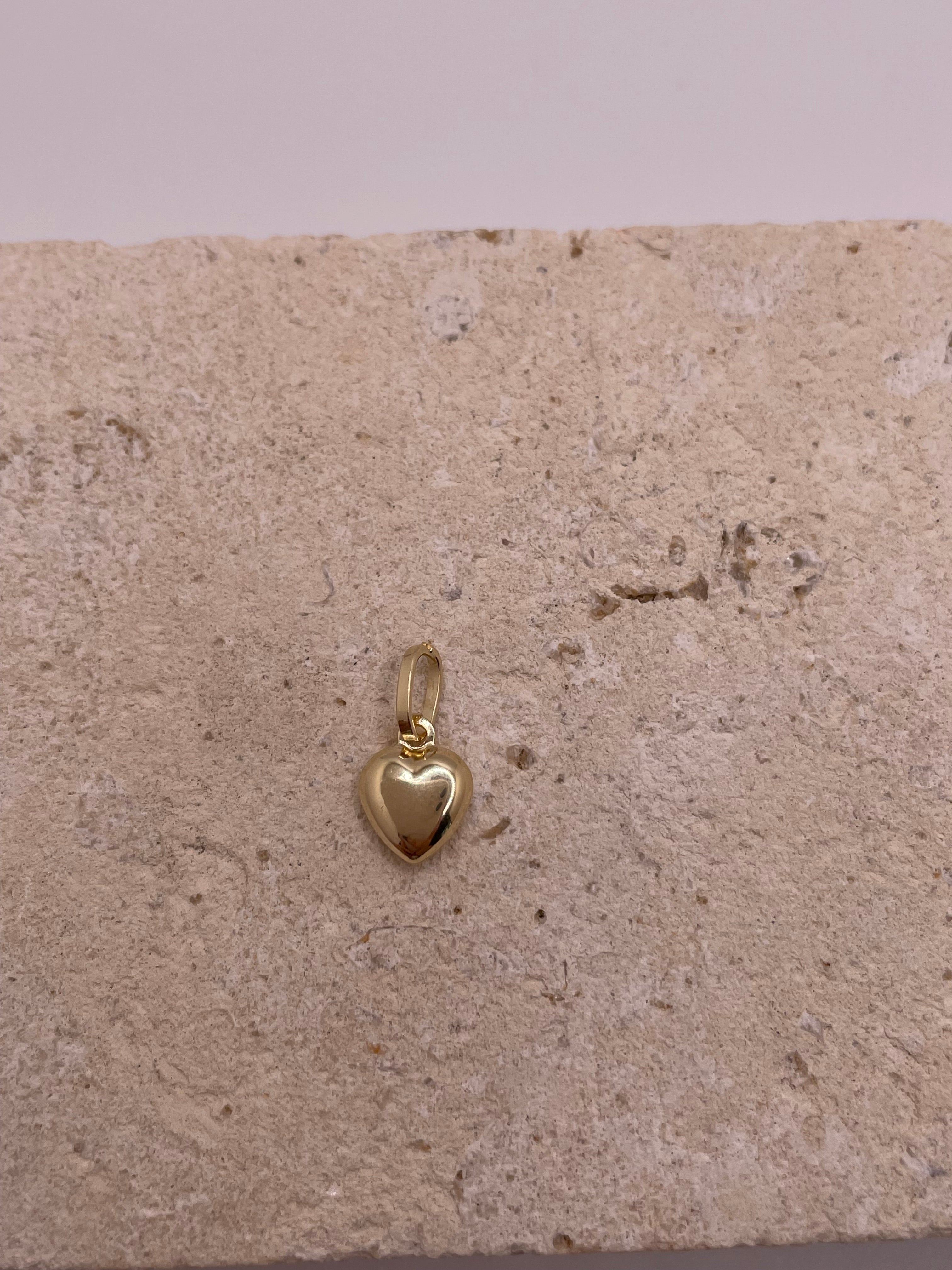 14k 3d heart pendant (0446)