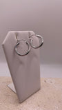 14k white gold hoop earrings (043)