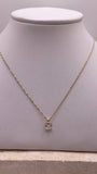 14k gold mia twinkle chain & cz charm set