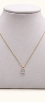 14k gold mia twinkle chain & cz charm set