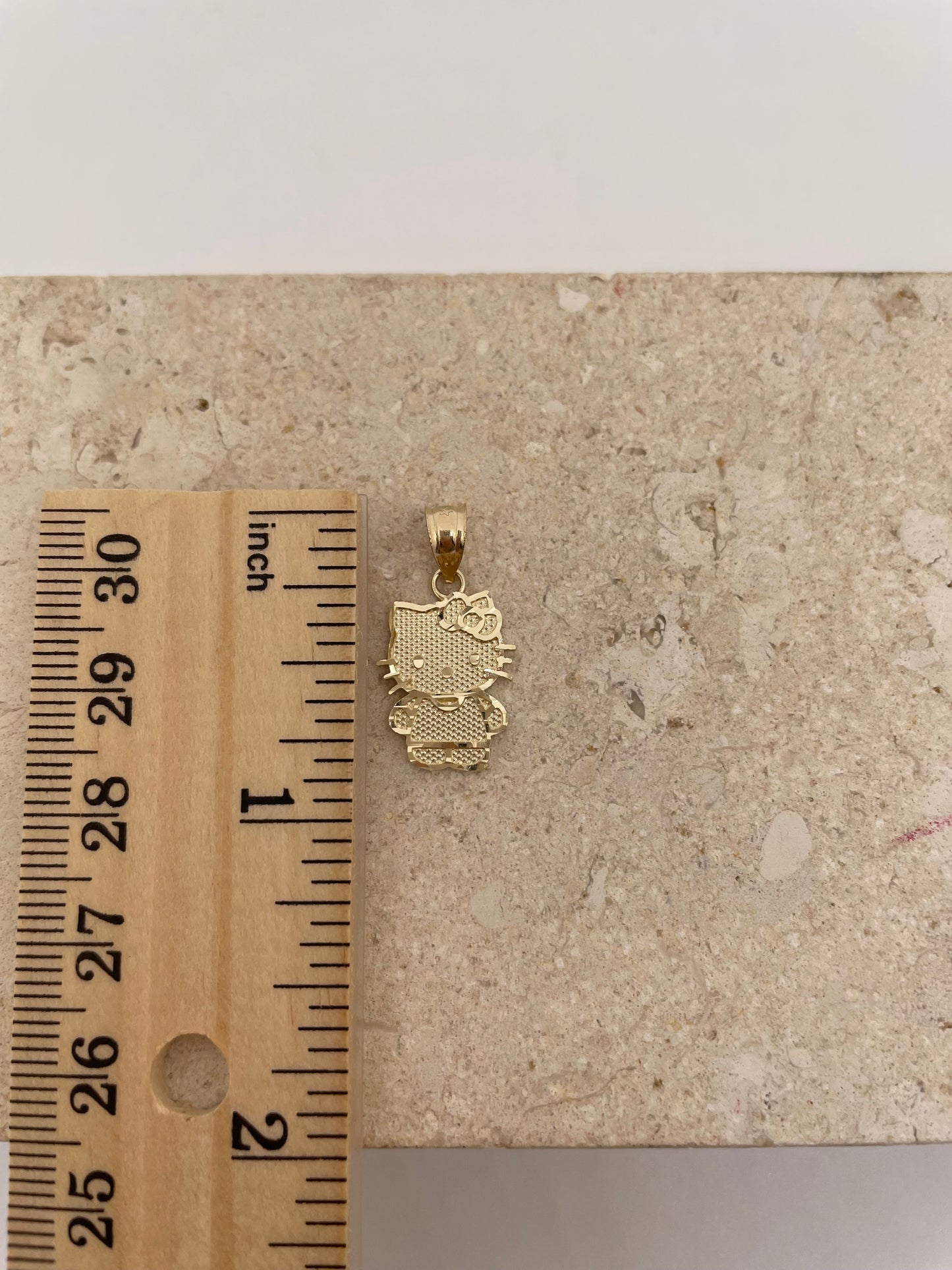 14k solid gold hello kitty pendant small