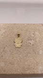 14k solid gold hello kitty pendant small
