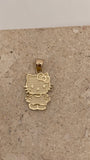 14k gold hello kitty pendant medium