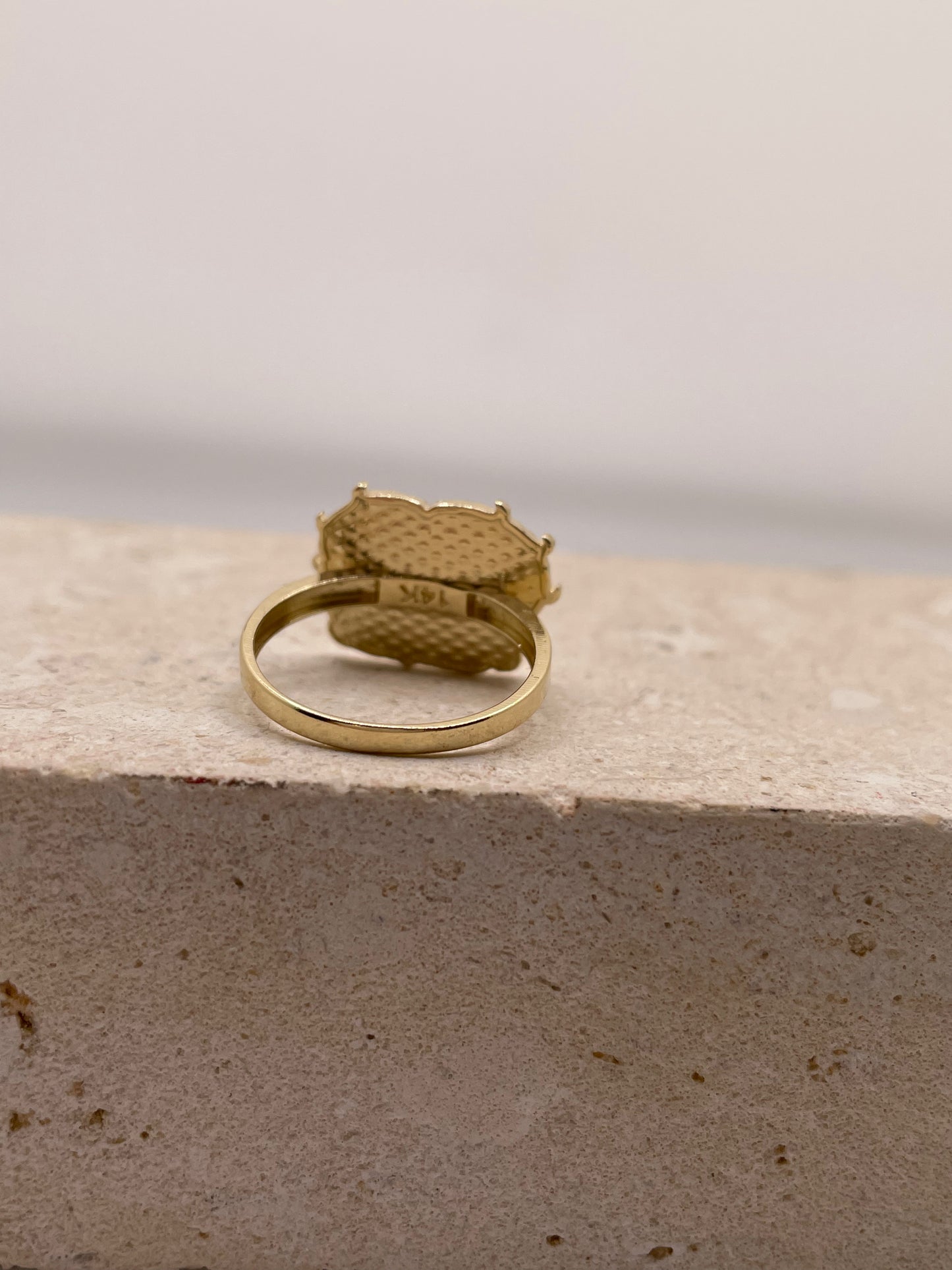 14k gold betty boop ring large