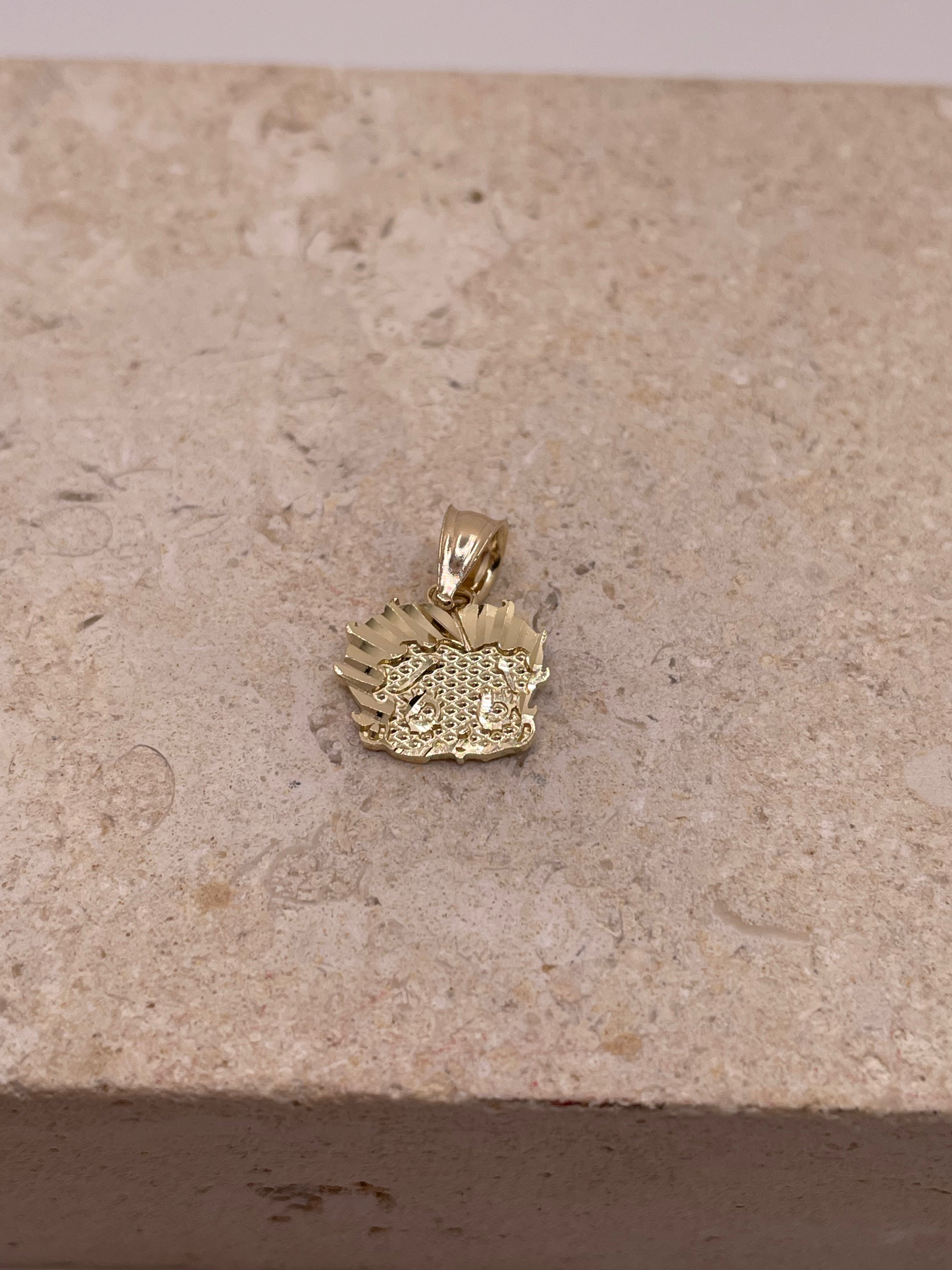 14k gold betty boop pendant small