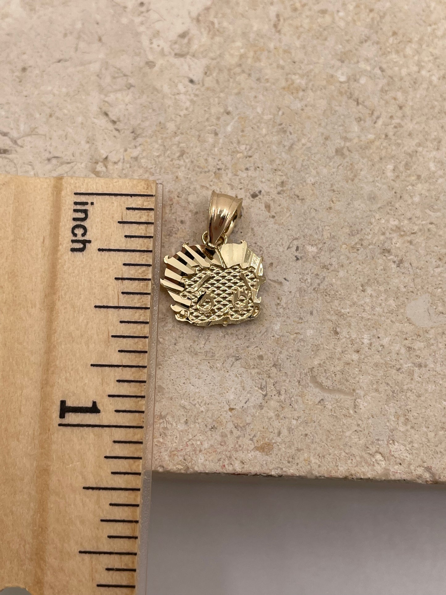 14k gold betty boop pendant small
