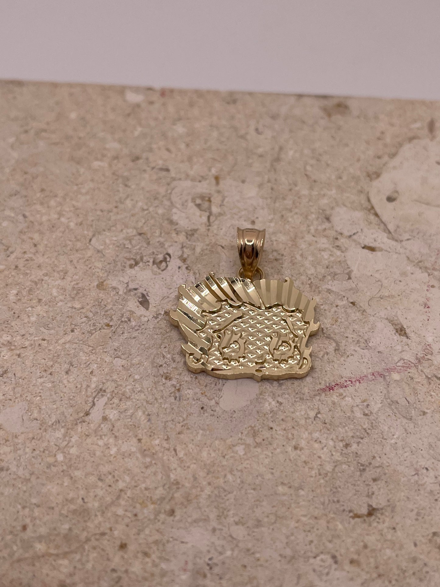 14k gold betty boop pendant large
