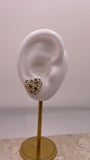 14k gold medium heart nugget earrings