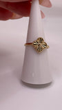 14k gold clover ring