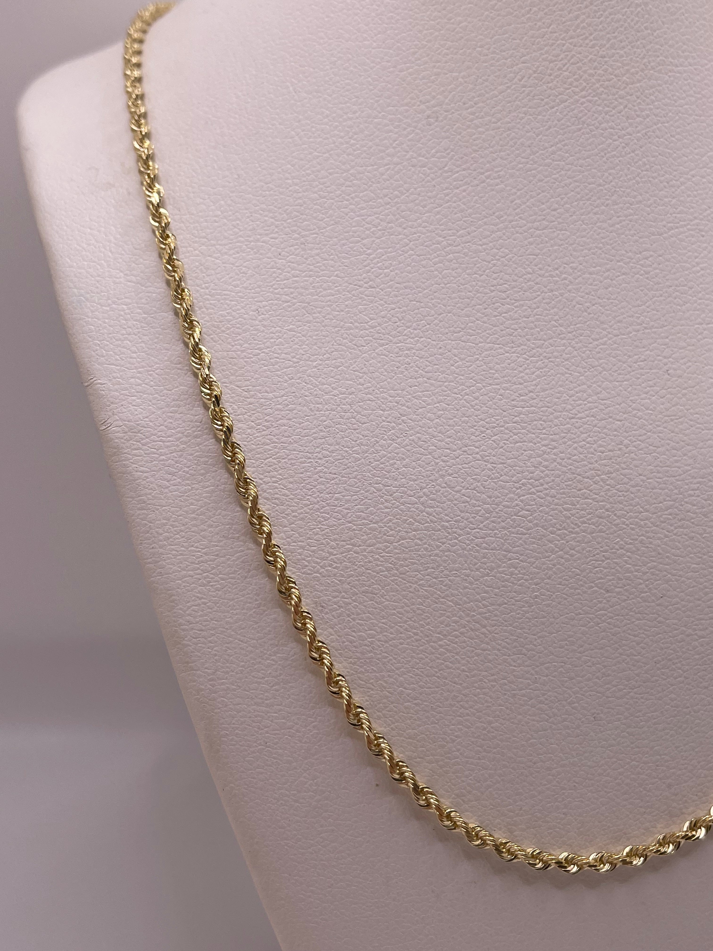 14k gold solid rope chain