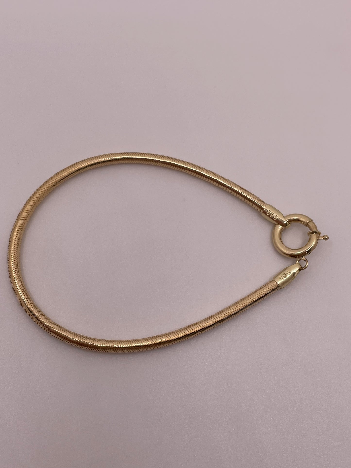 petite luxe - 14k gold flexible bangle