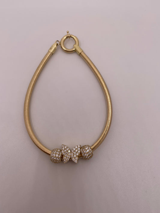 petite luxe - 14k gold flexible bangle