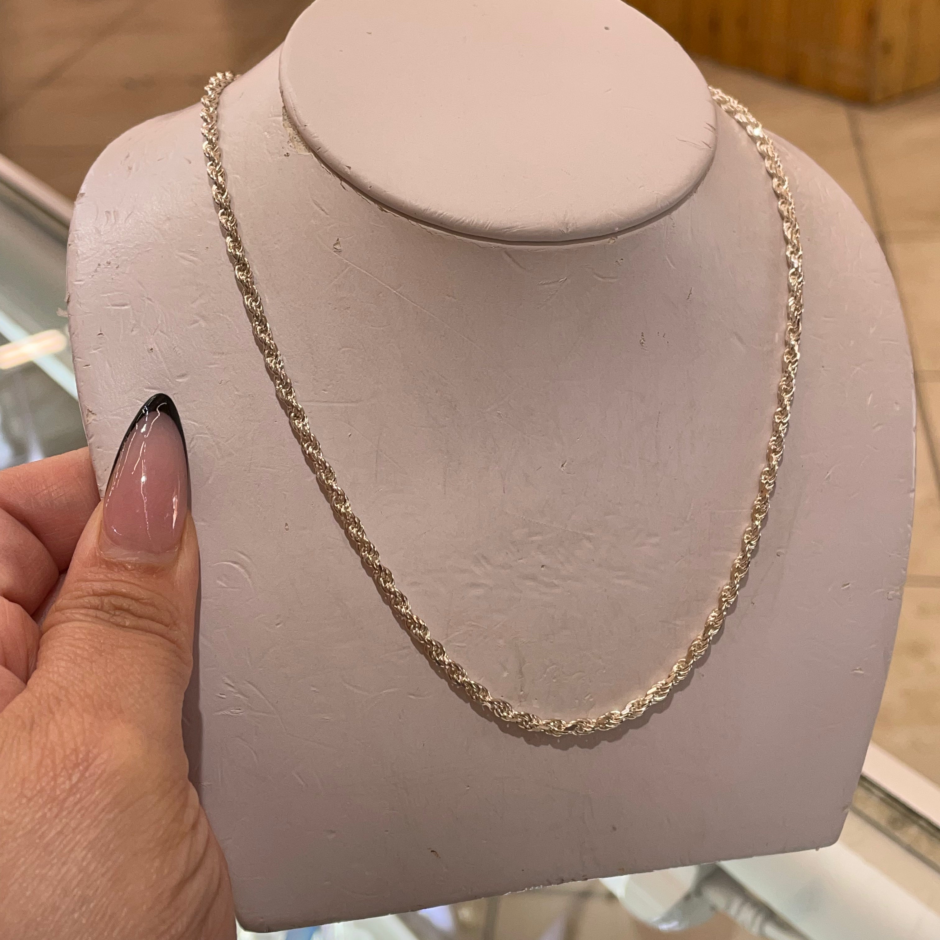 18" rope chain - 925 sterling silver