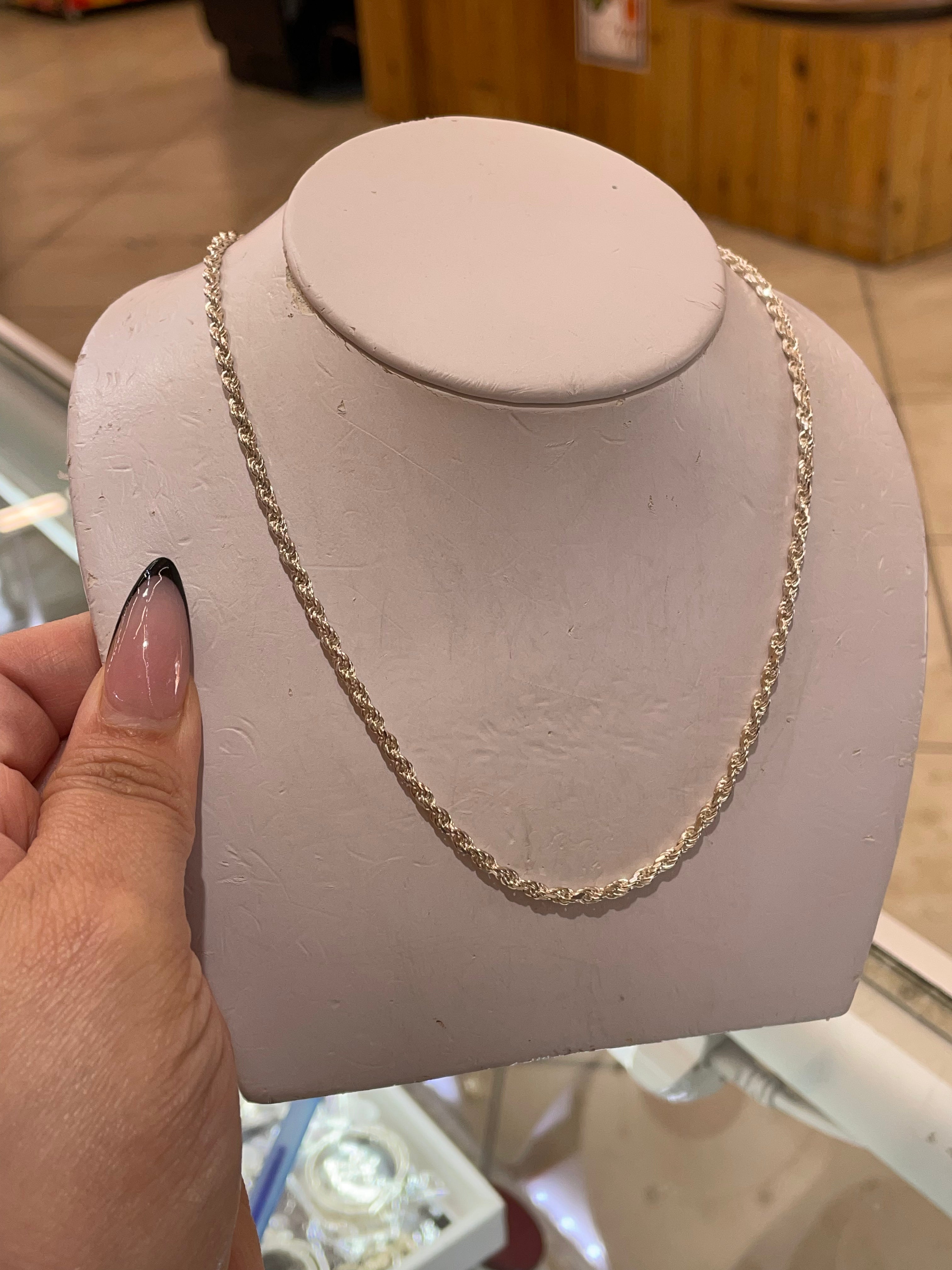 18" rope chain - 925 sterling silver