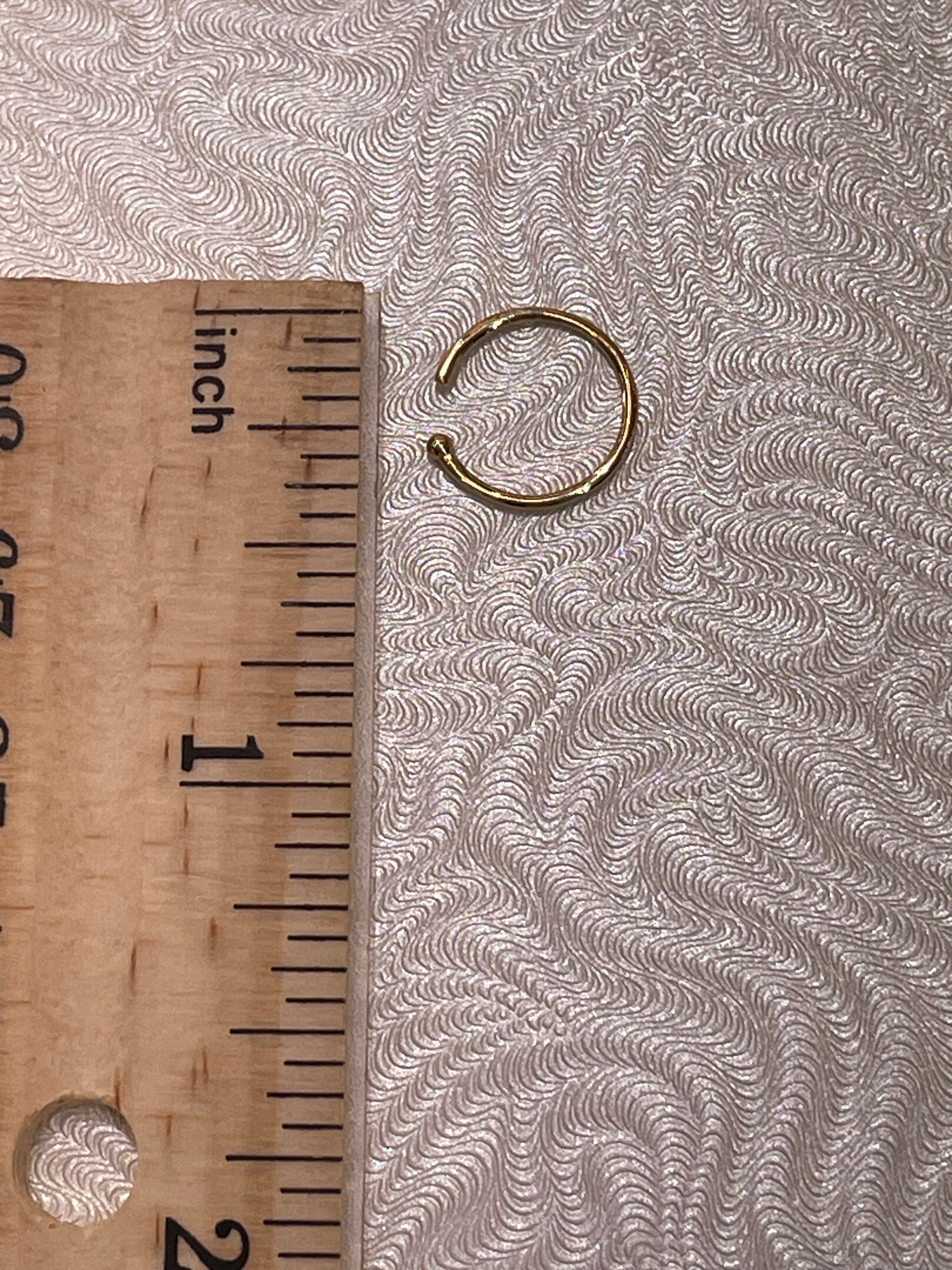 14K Gold Nose Ring Hoop