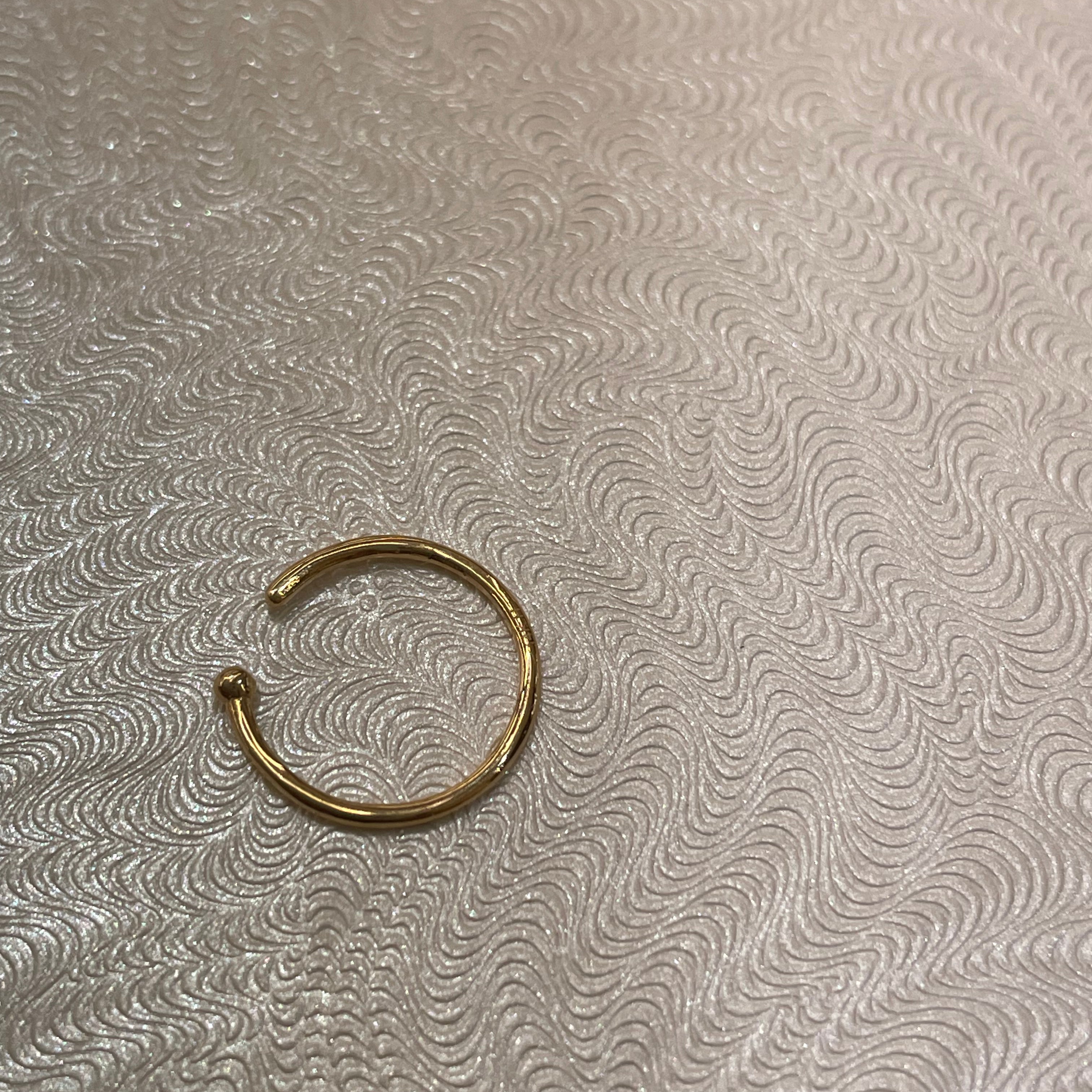 14K Gold Nose Ring Hoop