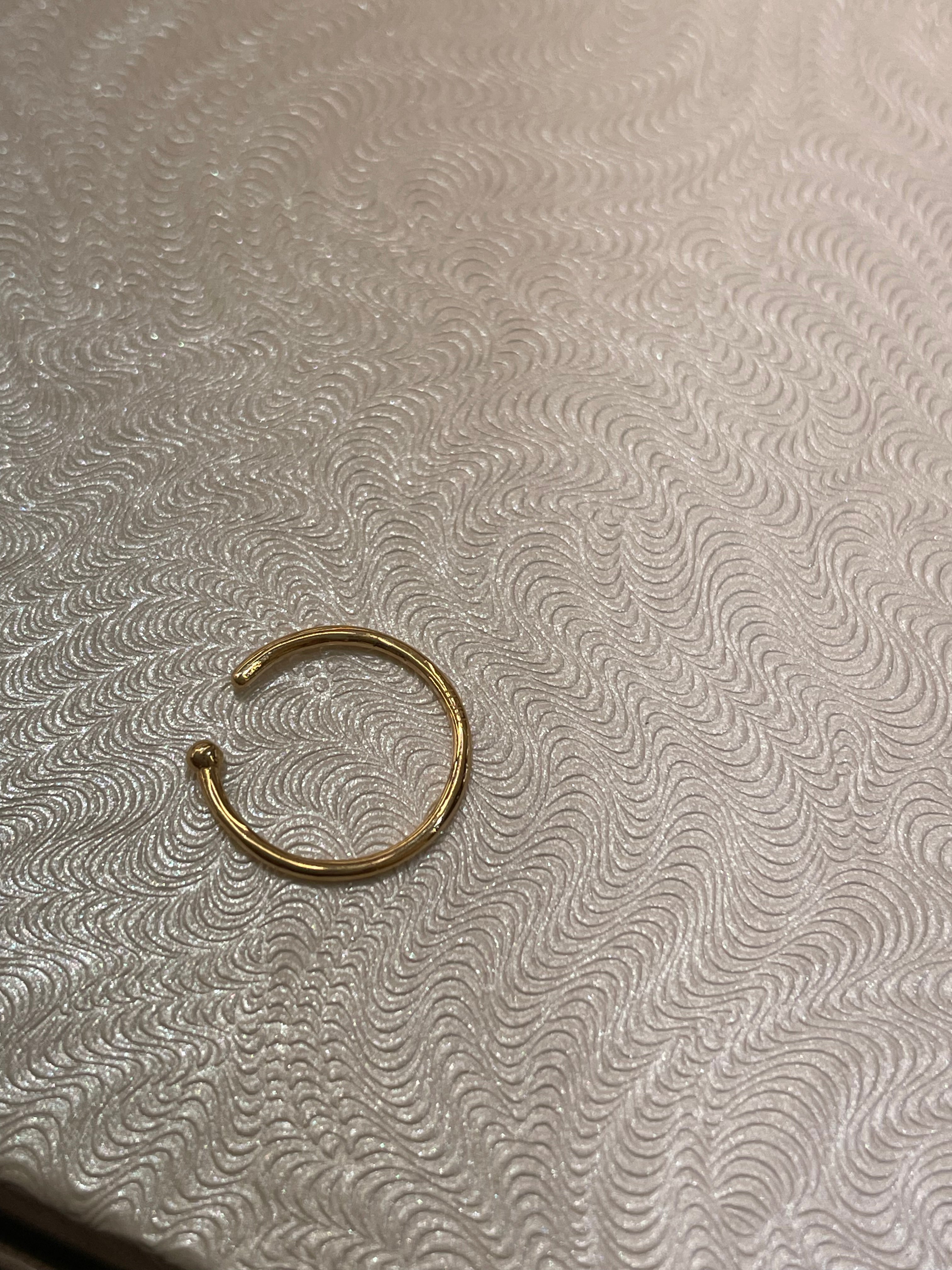 14K Gold Nose Ring Hoop