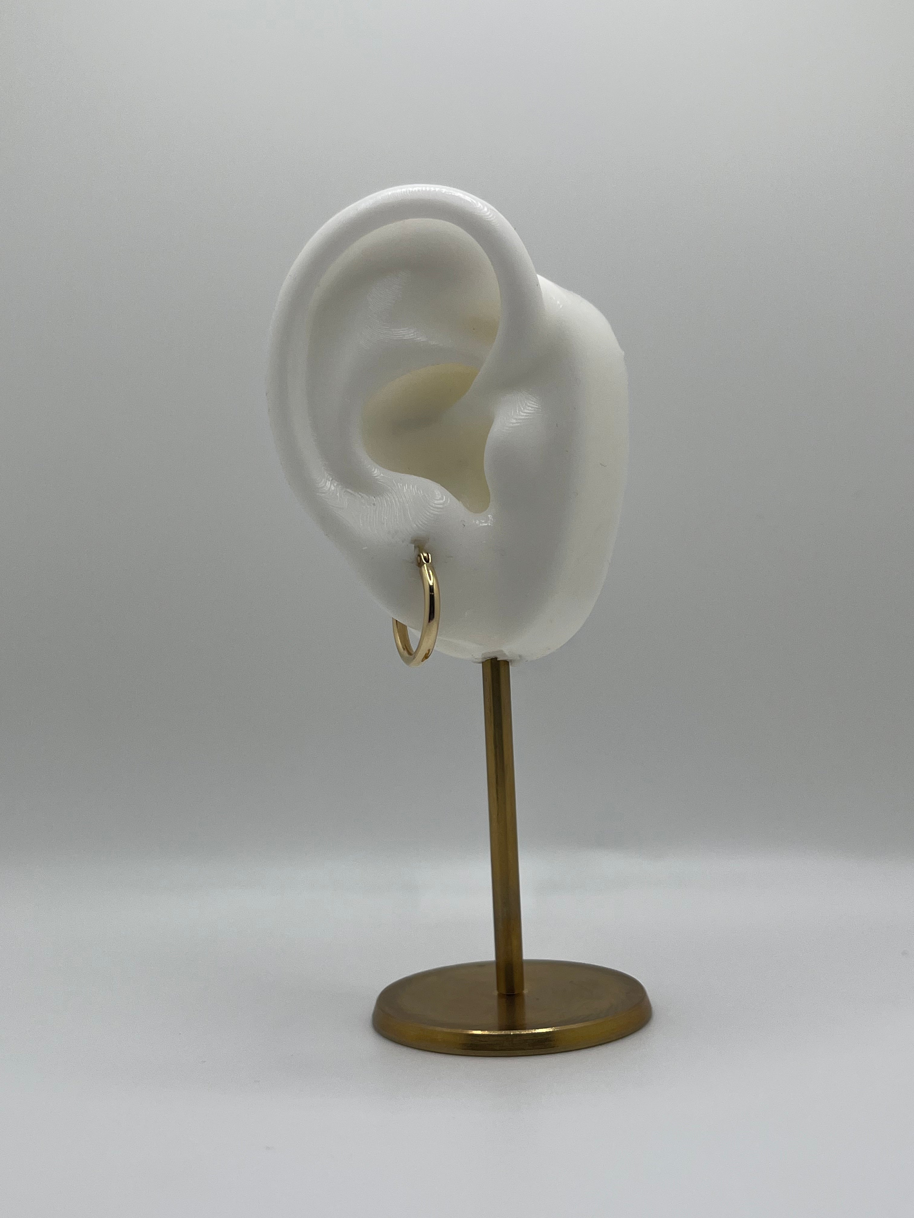 14K Gold Classic Baby Hoops (037)