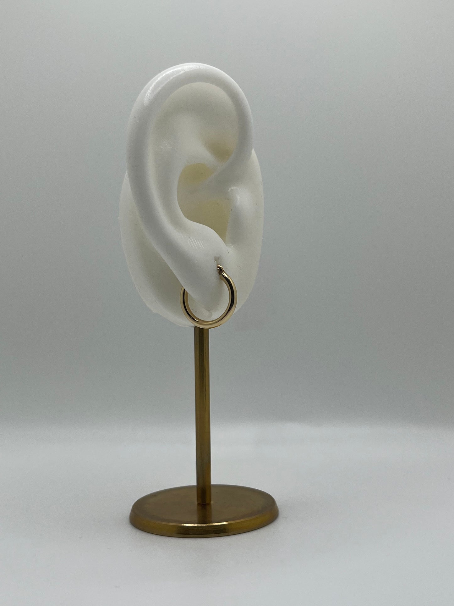 14K Gold Classic Baby Hoops (15mm)