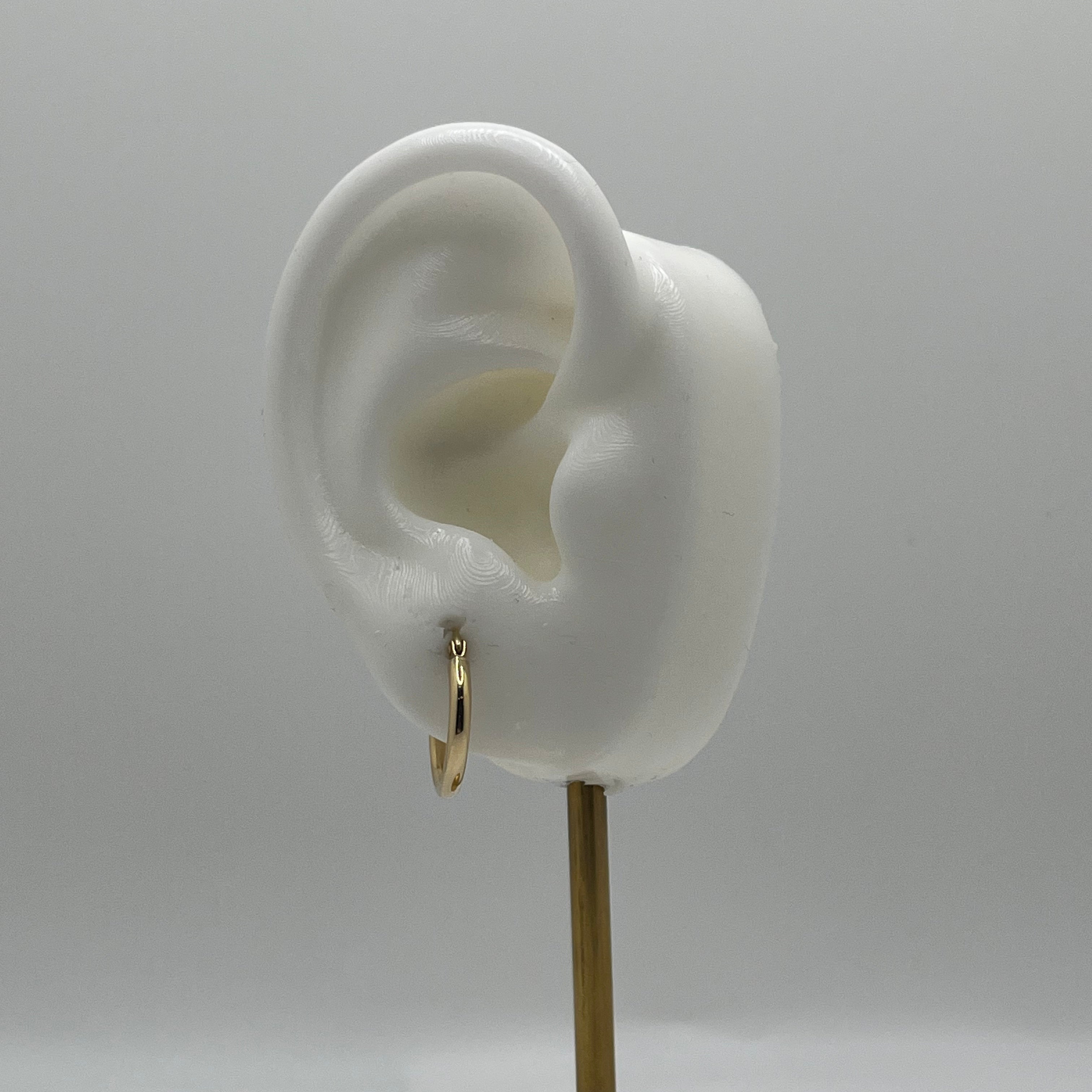 14K Gold Classic Baby Hoops (037)