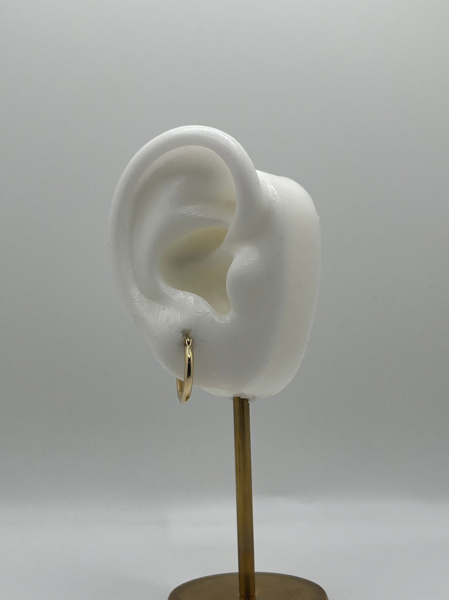 14K Gold Classic Baby Hoops (15mm)