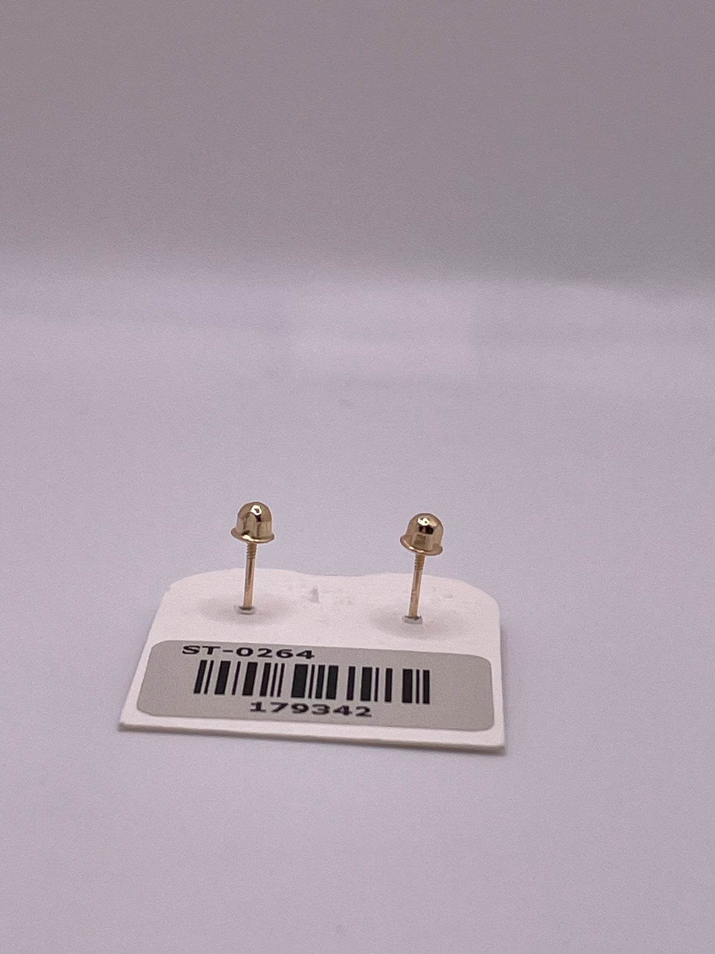 14K Gold Pink CZ Butterfly Screw Back Earrings