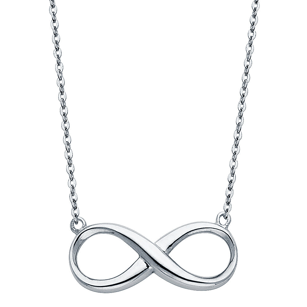 14k gold dainty infinity necklace