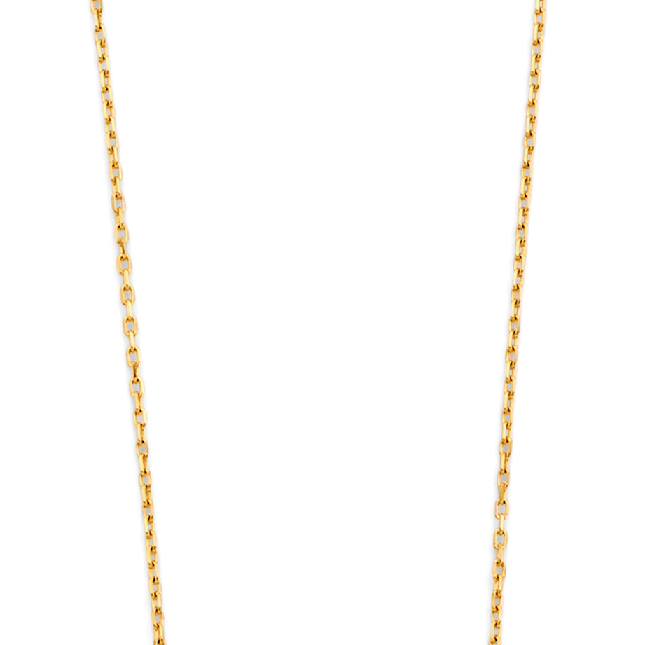 14k gold mama necklace – pink heart