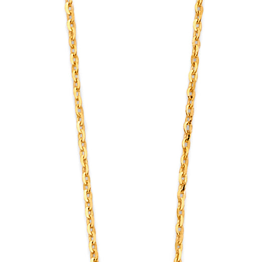 14K Yellow Gold CZ Mom Necklace