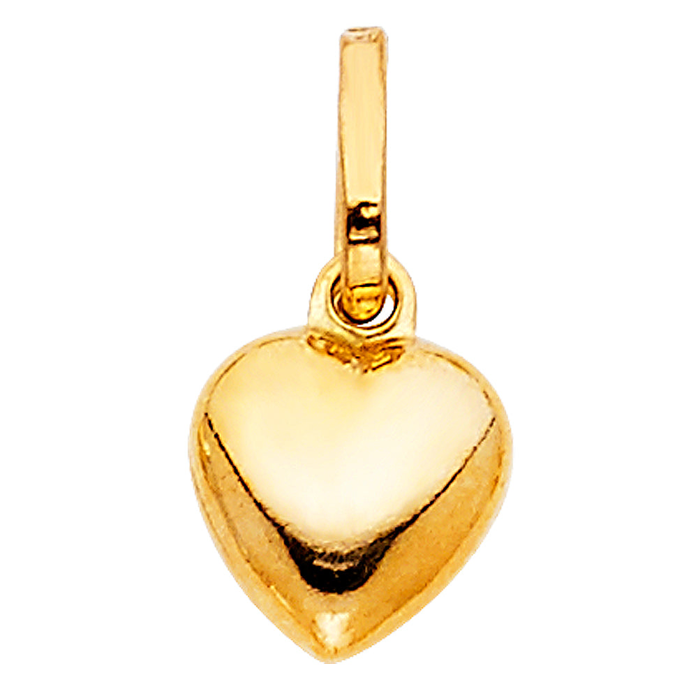 14k 3d heart pendant (0446)